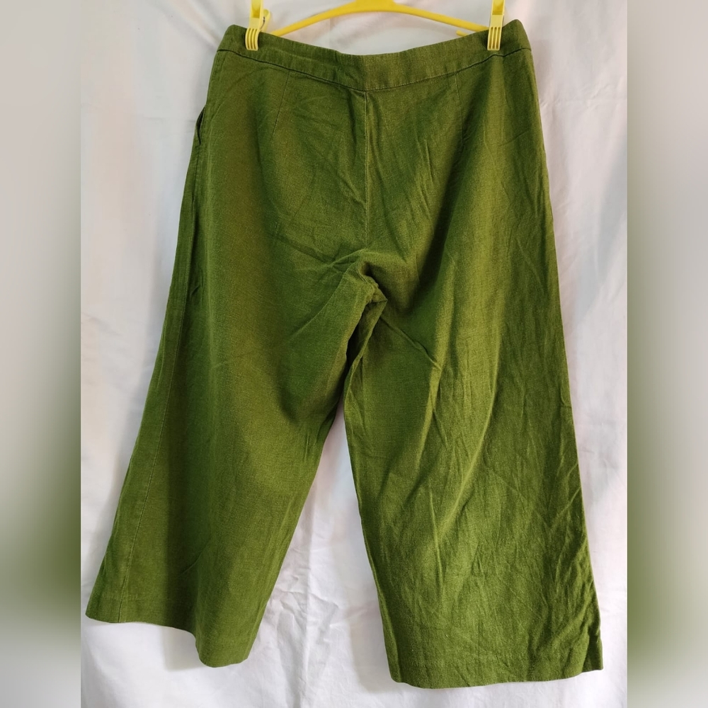 CROPPED LINEN PANTS - Picture 2 of 3